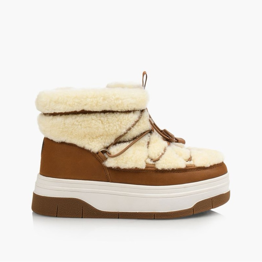 Pajar Brown and Cream Shearling Boots